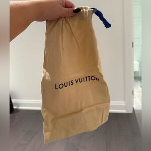 Louis Vuitton Tan Bag with Blue Accent